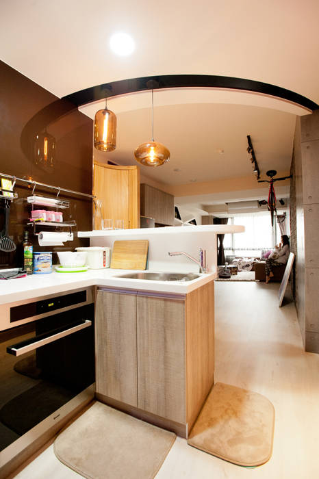 三峽-吳公館(混搭風), 穆刻設計(Mk-空間設計) 穆刻設計(Mk-空間設計) 現代廚房設計點子、靈感&圖片