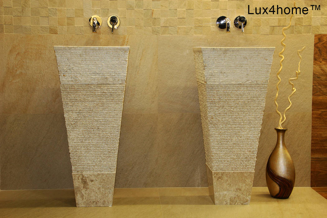 Freestanding Stone Wash Basins - Pedestal Stone Sinks for sale homify Classic style bathroom