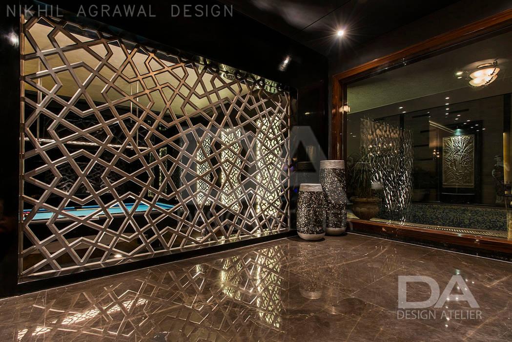 Hand Cut screen serving as an aesthetic partition Design Atelier Modern walls & floors