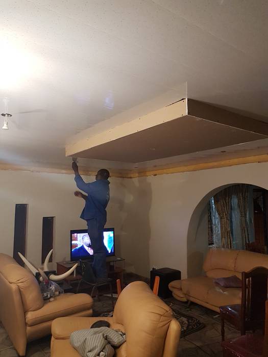 PVC Ceiling Instillation , Kgodisho Solutions & Projects Kgodisho Solutions & Projects Kitchen