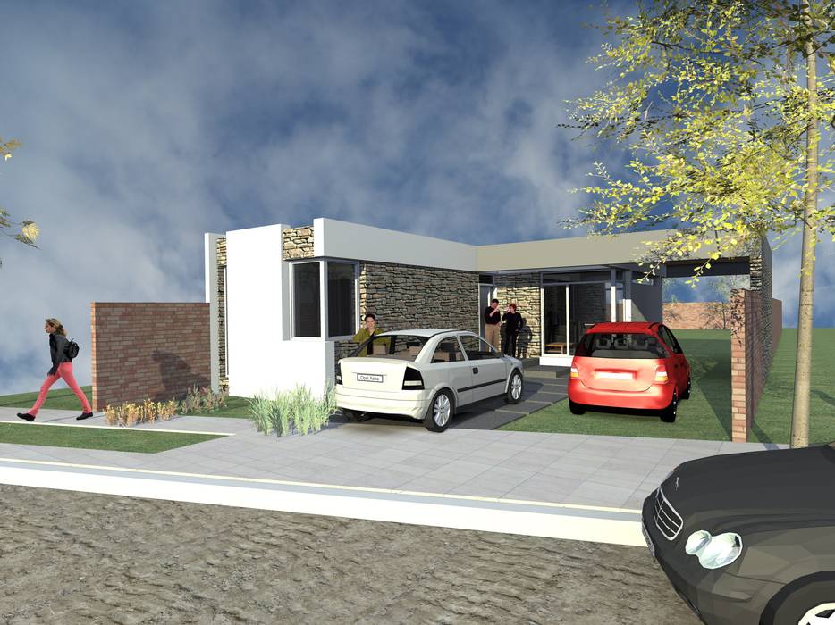 VIVIENDA EN BARRIO SUR - PUERTO MADRYN - CHUBUT, Arquitecto Pablo Briguglio Arquitecto Pablo Briguglio Rumah tinggal Beton