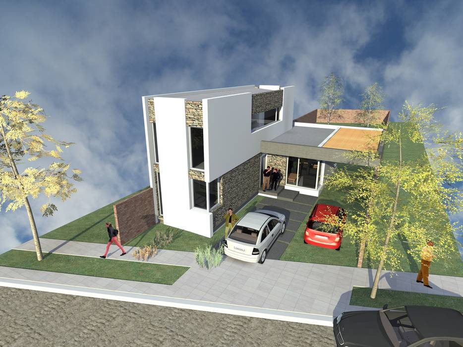 VIVIENDA EN BARRIO SUR - PUERTO MADRYN - CHUBUT, Arquitecto Pablo Briguglio Arquitecto Pablo Briguglio Rumah tinggal