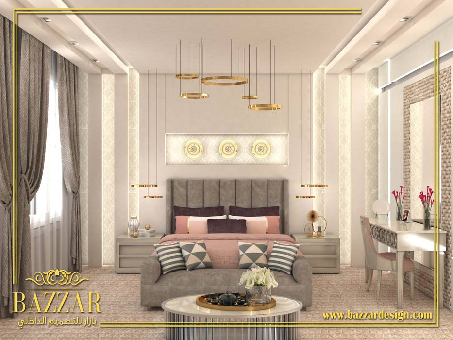 غرف نوم رئيسية, Bazzar Design Bazzar Design Bedroom Accessories & decoration