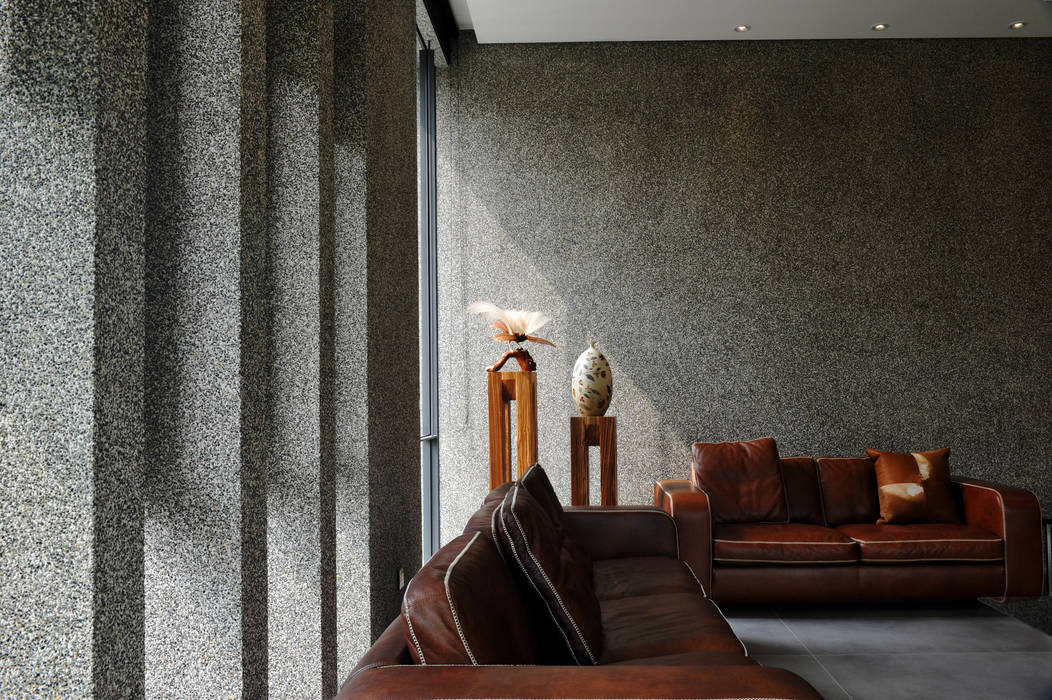 石牆 黃耀德建築師事務所 Adermark Design Studio Minimalist walls & floors