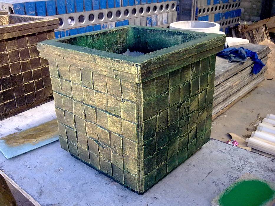 Garden pots Buildart - Fibreglass Specialists Front yard Concrete