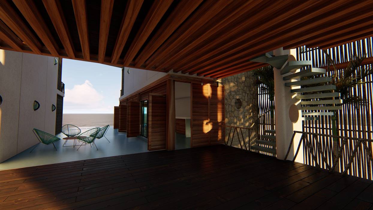 Casa Mangle, Pangea Arquitectura & diseño Pangea Arquitectura & diseño Log cabin