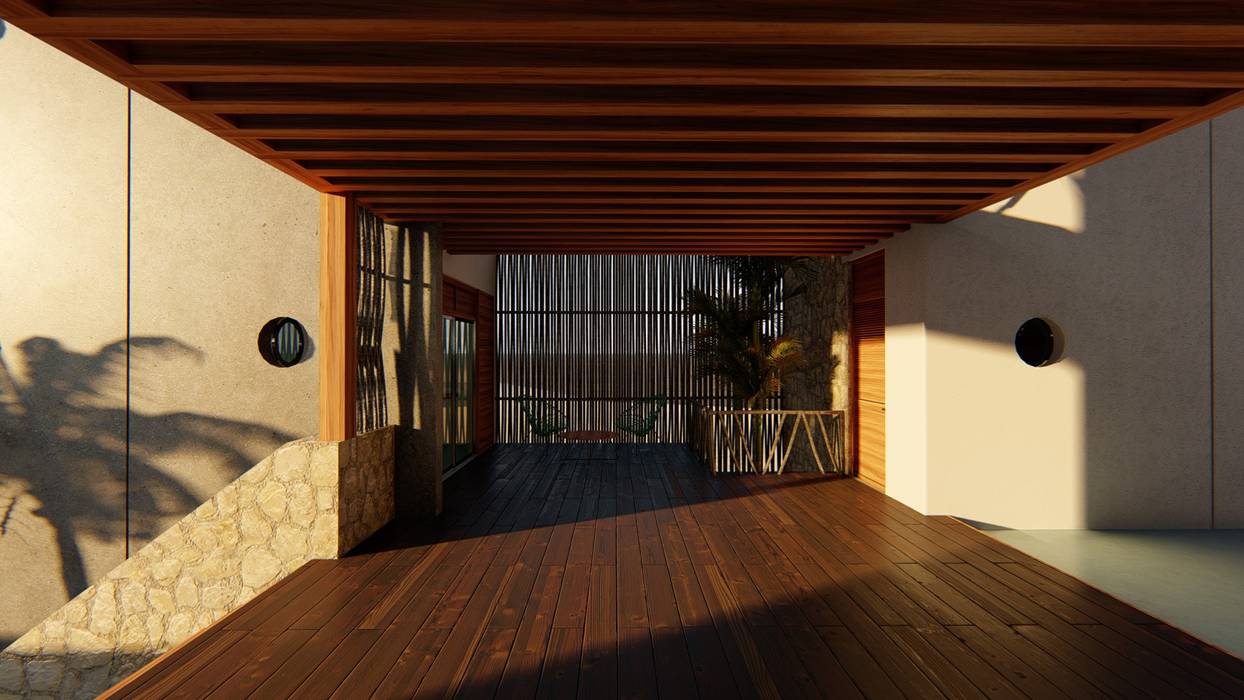 Casa Mangle, Pangea Arquitectura & diseño Pangea Arquitectura & diseño Modern balcony, veranda & terrace