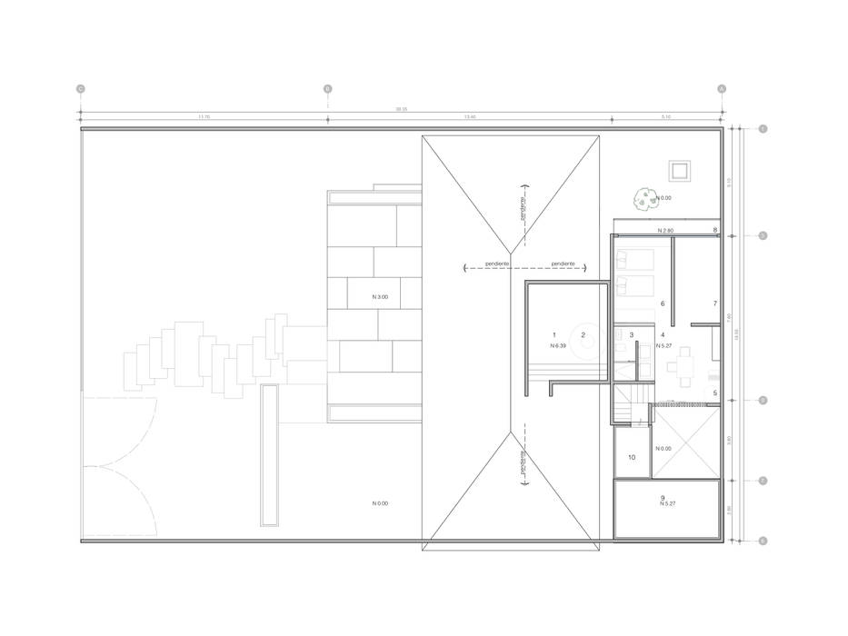 Planos de azotea Paola Calzada Arquitectos