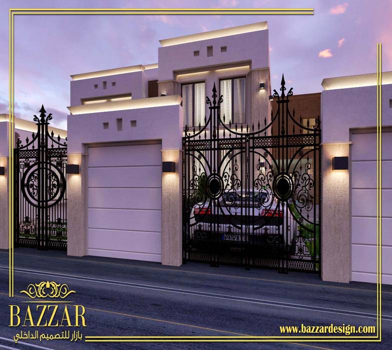 وجهات فلل Bazzar Design حديقة واجهات فلل مودرن,تصميم خارجي,ديكور مودرن,