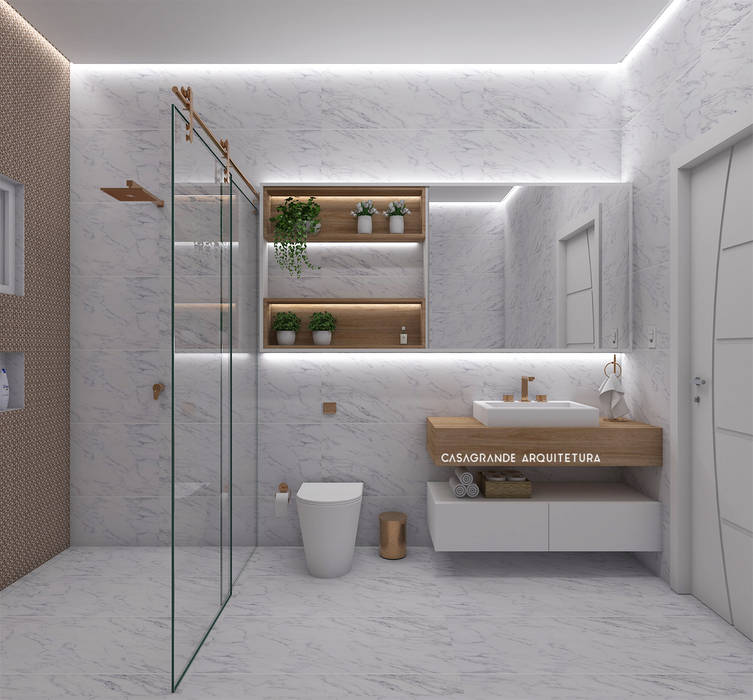 homify Bathroom لکڑی Wood effect