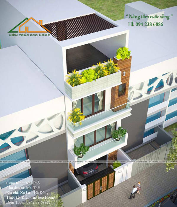 Nhà Phố hiện đại - Anh Thái, Công ty CP kiến trúc và xây dựng Eco Home Công ty CP kiến trúc và xây dựng Eco Home