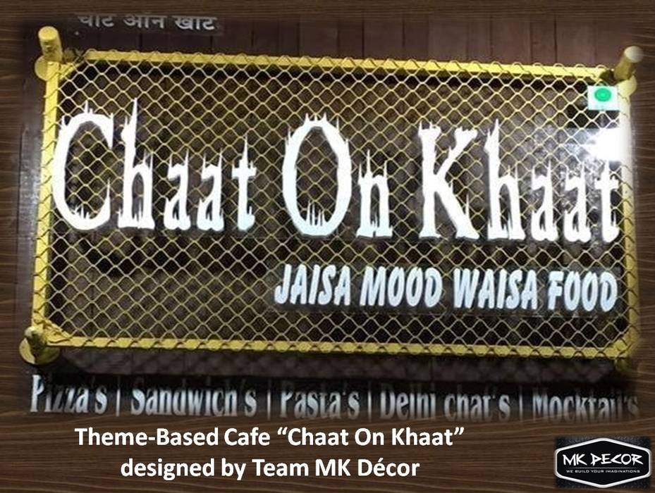 Chaat On Khaat Fusion Cafe Designed by Team MK Decor MK Decor Commercial spaces Bamboo Green Hotels
