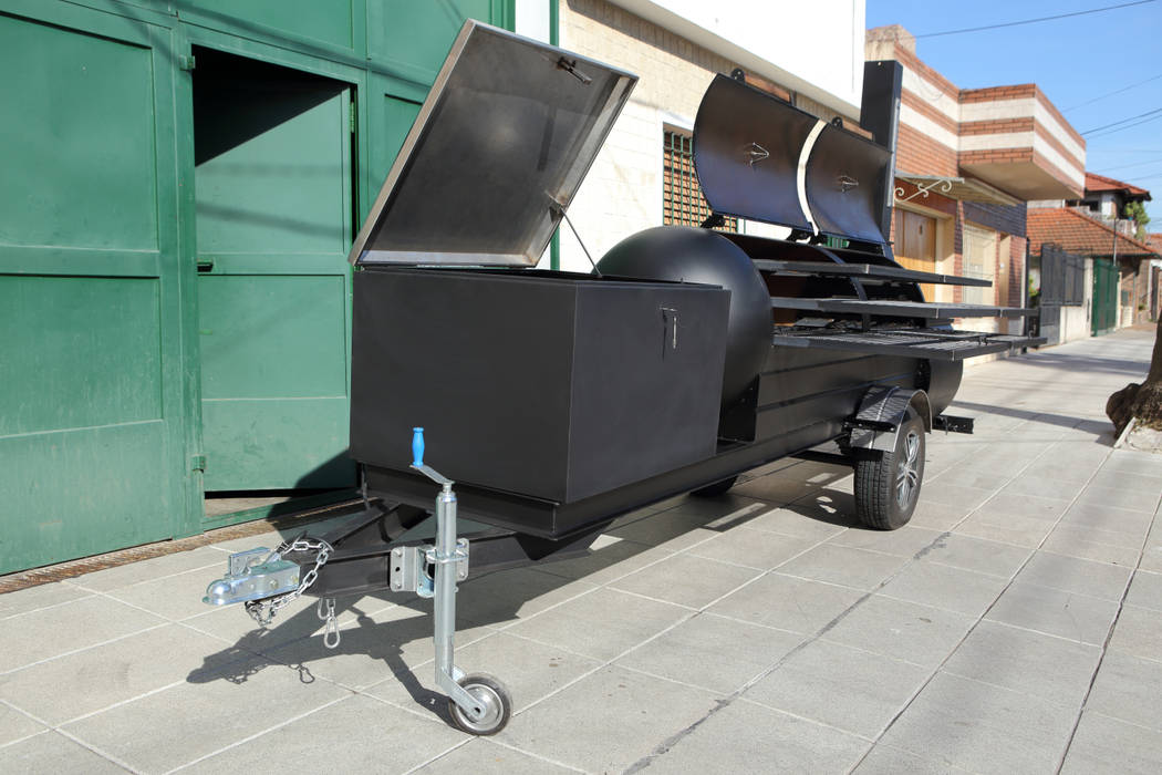 Ahumador de carne a la leña Pantera, Smoke Kit BBQ Smoke Kit BBQ Taman Gaya Rustic Besi/Baja Fire pits & barbecues