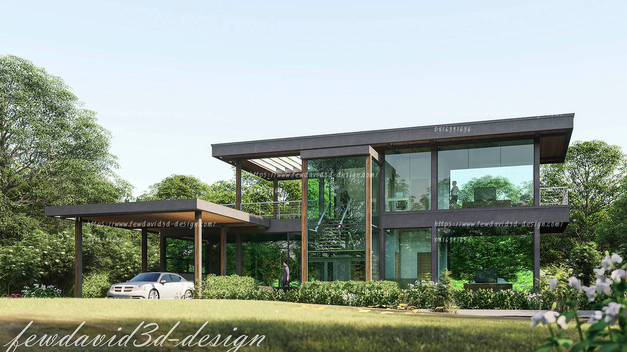 บ้านพักตากอากาศ 2ชั้น เขาใหญ่ นครราชสีมา fewdavid3d-design บ้านเดี่ยว