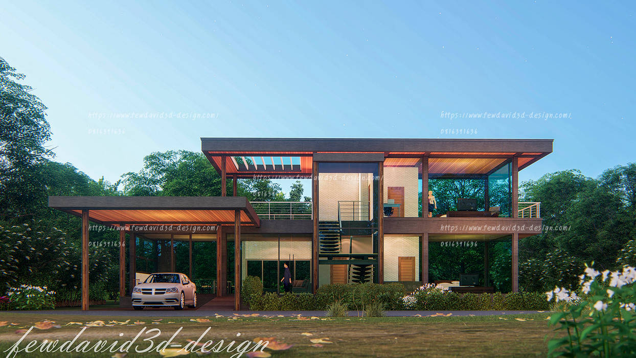 บ้านพักตากอากาศ 2ชั้น เขาใหญ่ นครราชสีมา, fewdavid3d-design fewdavid3d-design Single family home