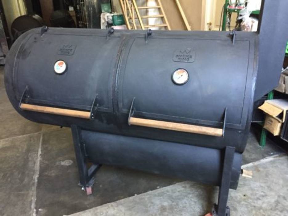 Asador de carne a leña Austin Smoke Kit BBQ Jardines de estilo rústico Hierro/Acero Barbacoas