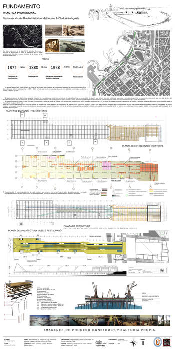 Restauración Muelle Histórico Melbourne & Clark Antofagasta, Arqui Bim Integra Arqui Bim Integra