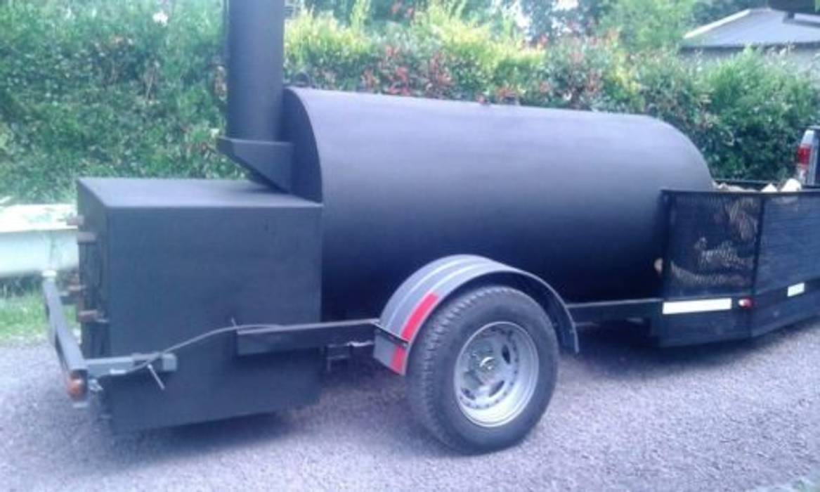 Ahumador El Capital Trailer, Smoke Kit BBQ Smoke Kit BBQ Taman Gaya Rustic Besi/Baja Fire pits & barbecues