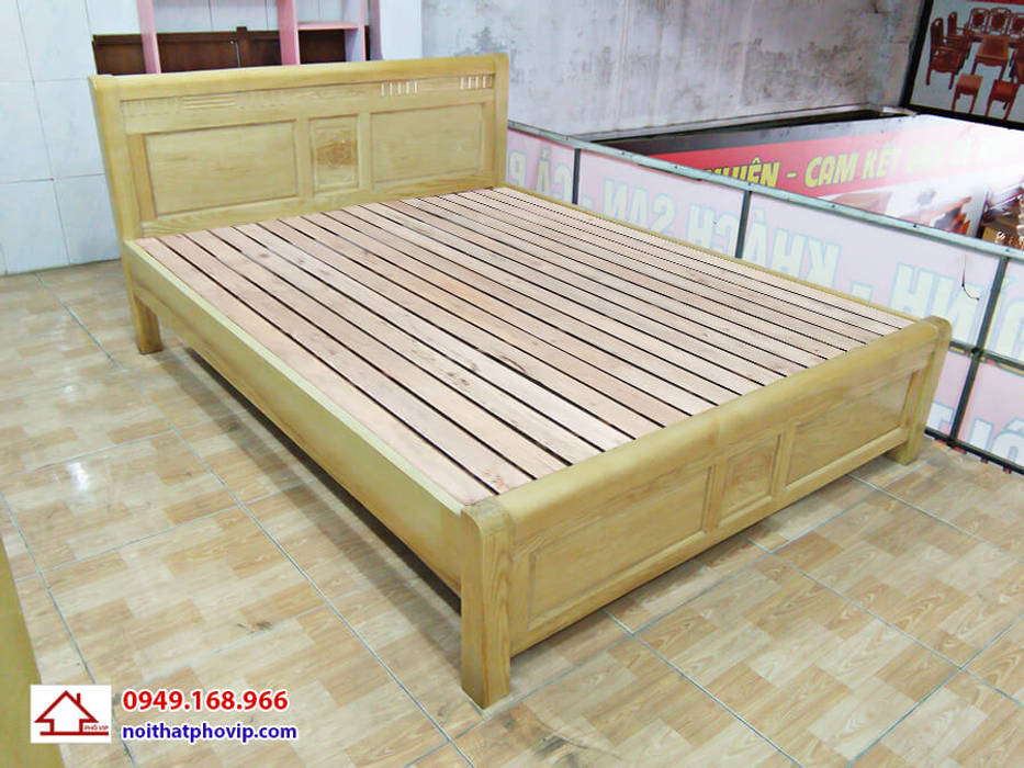 Giường ngủ gỗ, Đồ gỗ nội thất Phố Vip Đồ gỗ nội thất Phố Vip