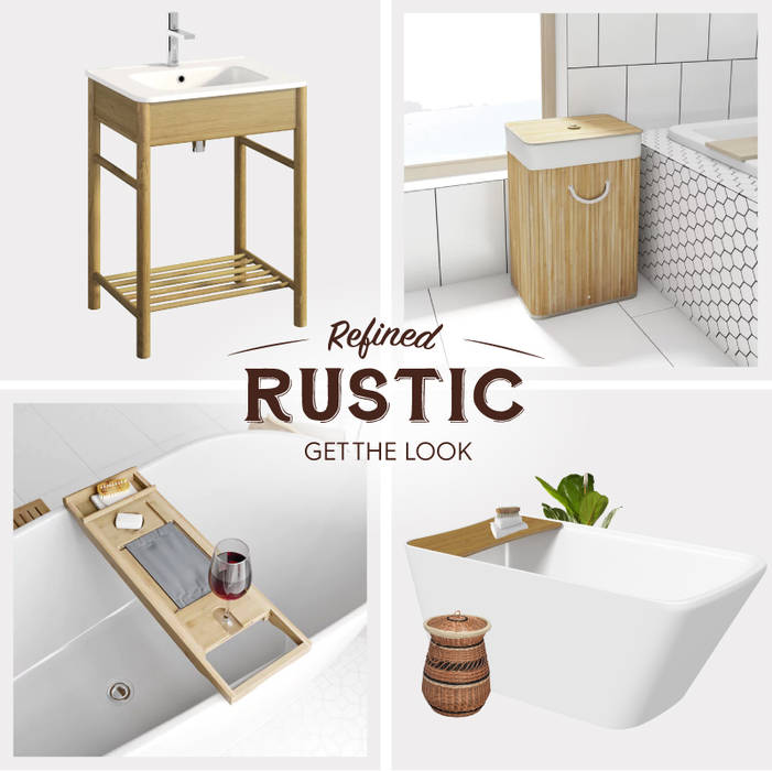 Rustic accessories Victoria Plum Rustic style bathroom
