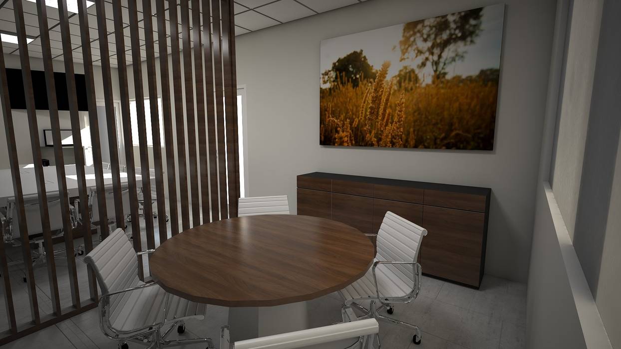 Render propuesta 1 LUCCA STUDIO INTERIORISMO Espacios comerciales Madera Acabado en madera Salas de conferencias