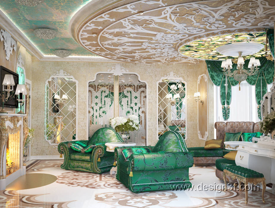 Восточный стиль в интерьере комнаты, студия Design3F студия Design3F Salon asiatique