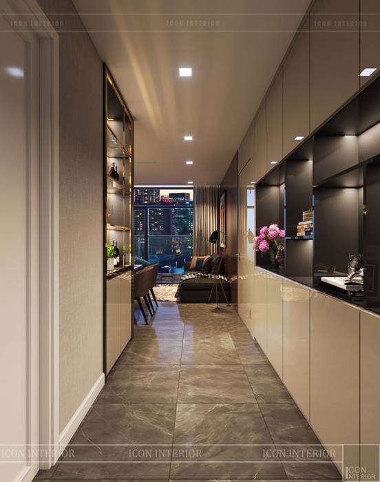 Thiết kế nội thất hiện đại tinh tế ở căn hộ Vinhomes Central Park, ICON INTERIOR ICON INTERIOR Pintu