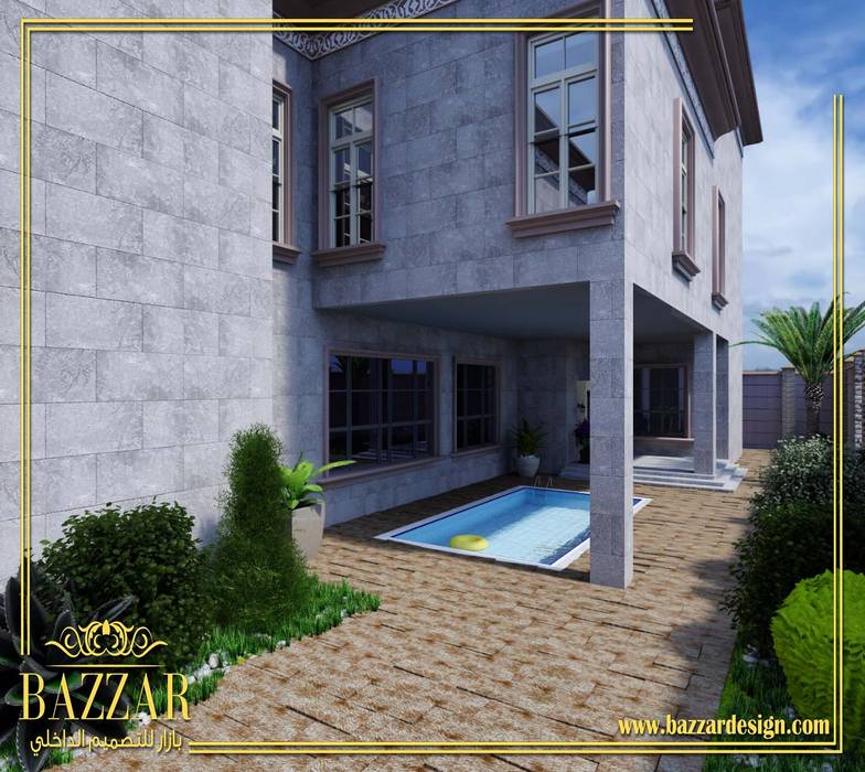 وجهات فلل Bazzar Design حديقة واجهات فلل مودرن,تصميم خارجي,ديكور مودرن,