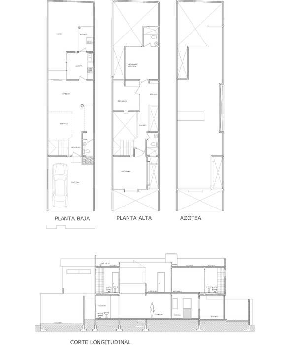 Vivienda pequeña, escala1.4 escala1.4 モダンな 家