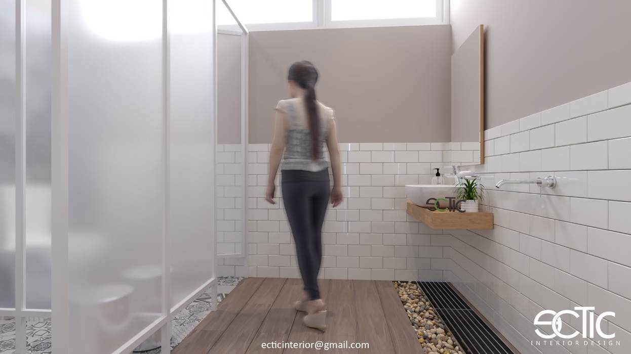 Female Office Toilet, Ectic Interior Design & Build Ectic Interior Design & Build Asyatik Banyo