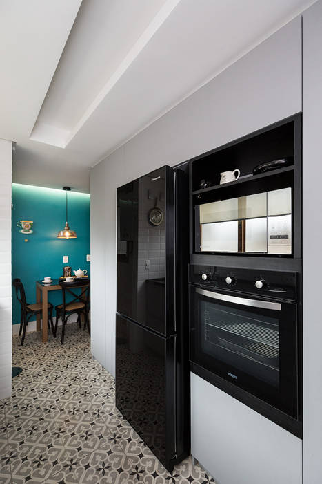 Cozinha Moderna com "Ar Retrô", Rabisco Arquitetura Rabisco Arquitetura Unit dapur