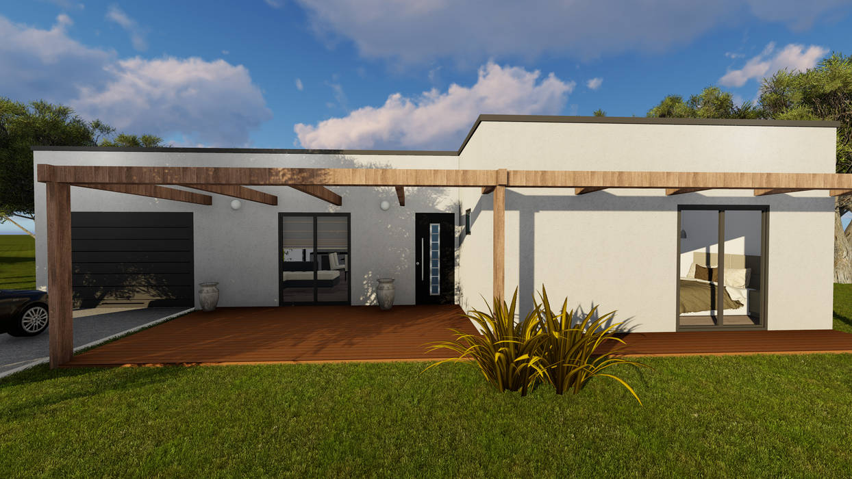 Casa modular de madeira | T3 de 169m², Discovercasa | Casas de Madeira & Modulares Discovercasa | Casas de Madeira & Modulares Chalets & maisons en bois Bois Effet bois