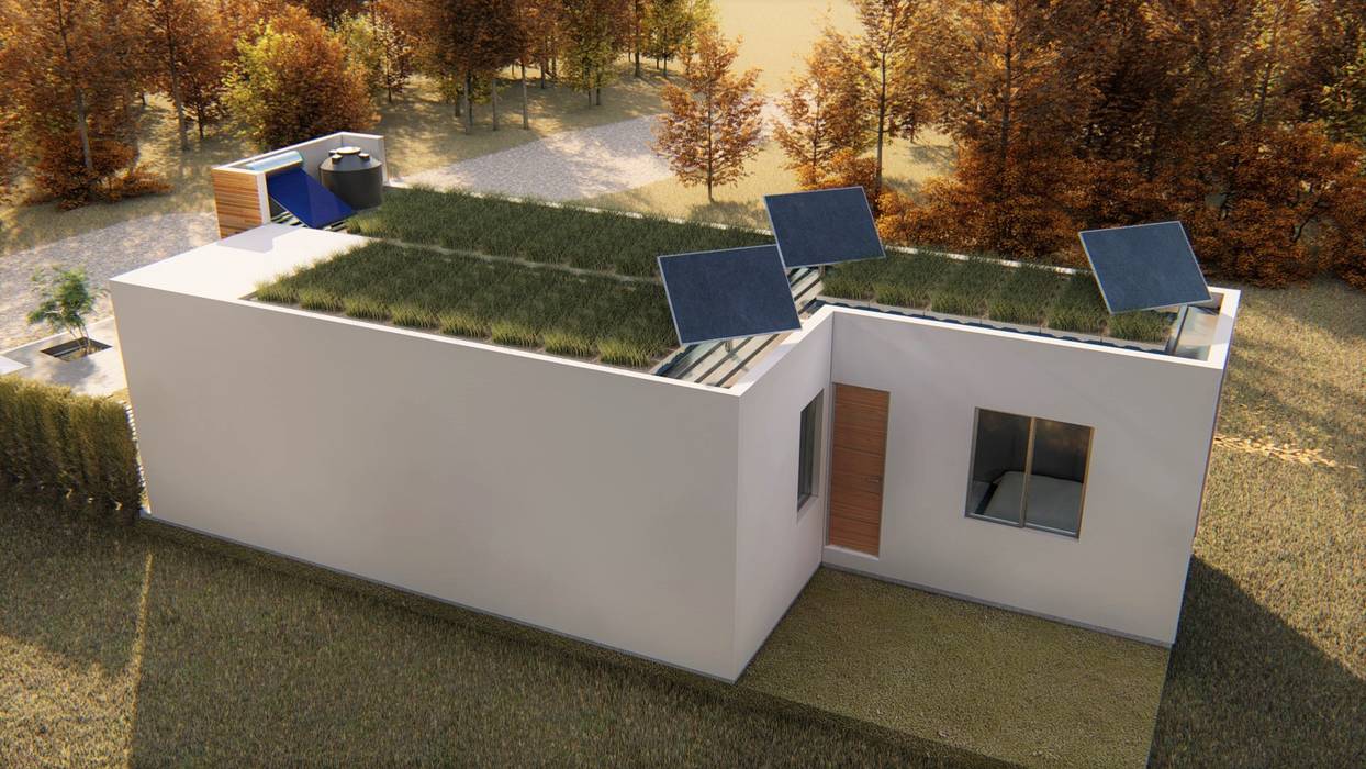 casa bioclimatica, steel steel Passive house