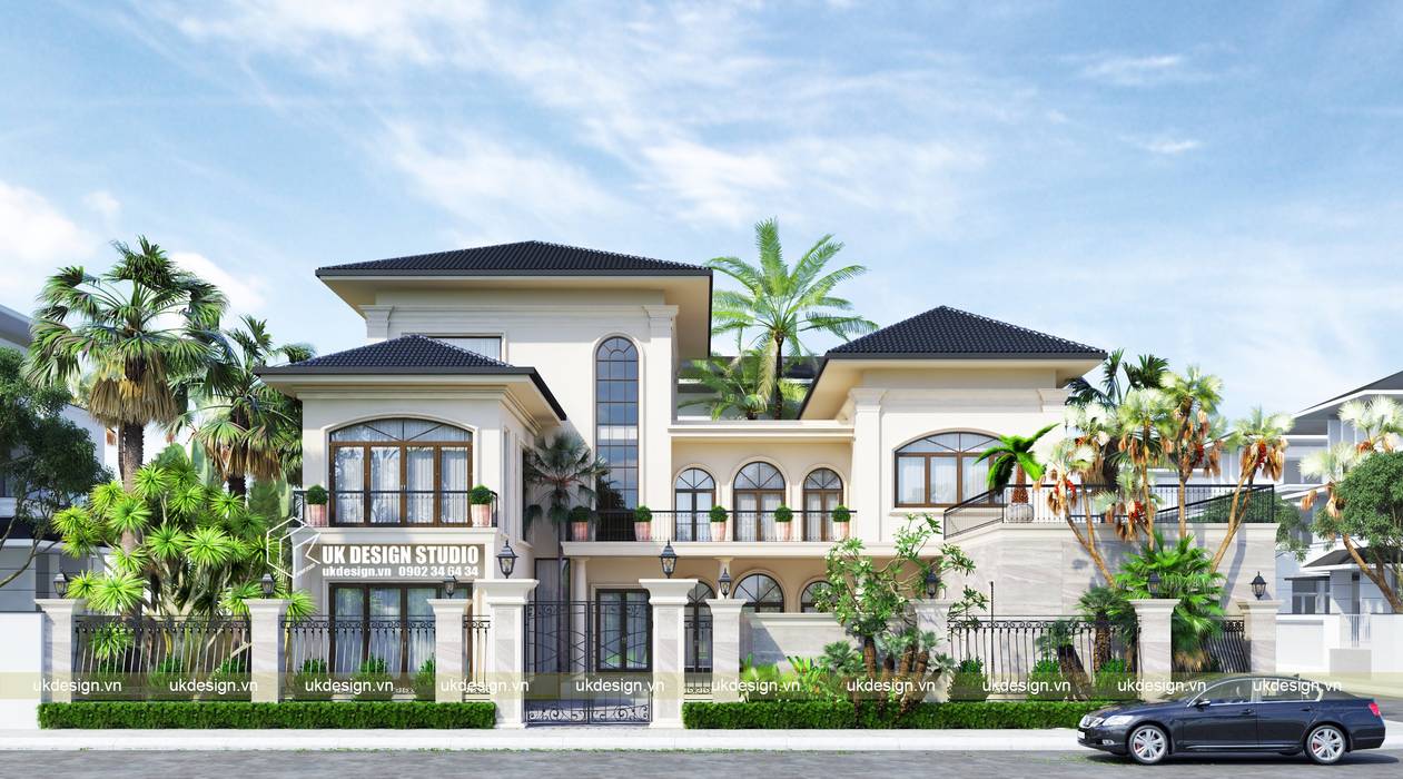 BIỆT THỰ NEO CLASSIC, UK DESIGN STUDIO - KIẾN TRÚC UK UK DESIGN STUDIO - KIẾN TRÚC UK Villas