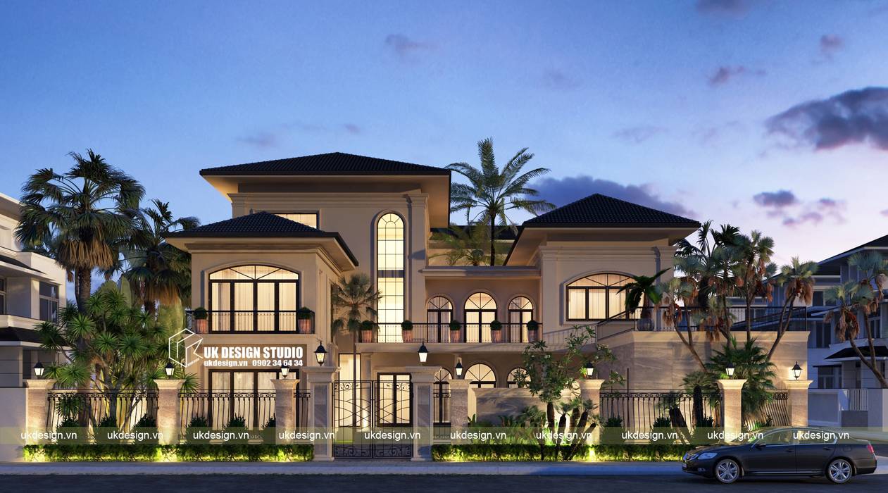 BIỆT THỰ NEO CLASSIC, UK DESIGN STUDIO - KIẾN TRÚC UK UK DESIGN STUDIO - KIẾN TRÚC UK Villas