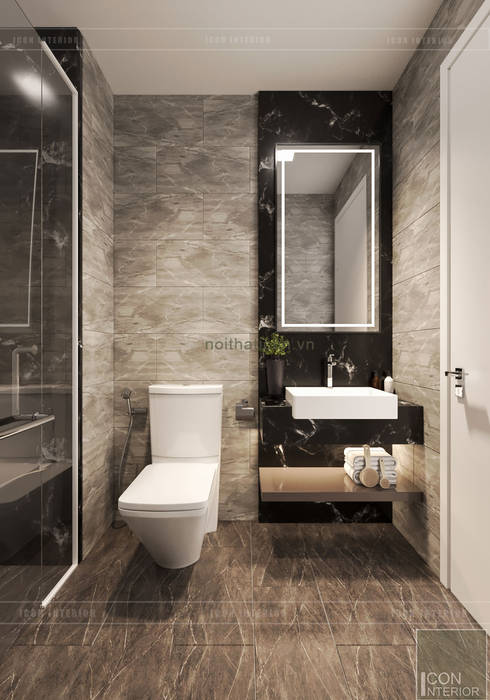 Căn hộ Wilton Tower Bình Thạnh với THIẾT KẾ HIỆN ĐẠI THANH LỊCH, ICON INTERIOR ICON INTERIOR Modern style bathrooms