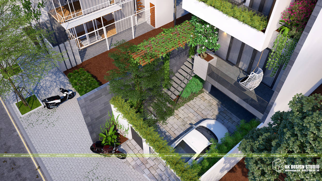 NHÀ PHỐ 6m UK DESIGN STUDIO - KIẾN TRÚC UK Nhà gia đình thiết kế nhà phố,thiet ke nha pho,nhà phố 6m,nha pho 6m