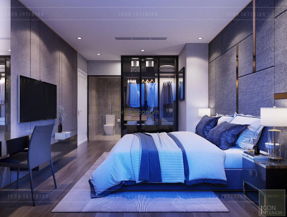 THIẾT KẾ NỘI THẤT CĂN HỘ: Kết hợp Neoclassic và Contemporary style, ICON INTERIOR ICON INTERIOR Modern Bedroom