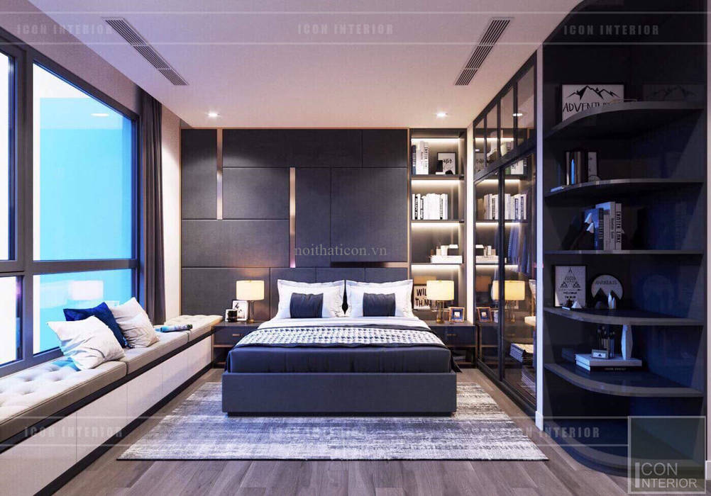 THIẾT KẾ NỘI THẤT CĂN HỘ: Kết hợp Neoclassic và Contemporary style, ICON INTERIOR ICON INTERIOR Moderne Schlafzimmer