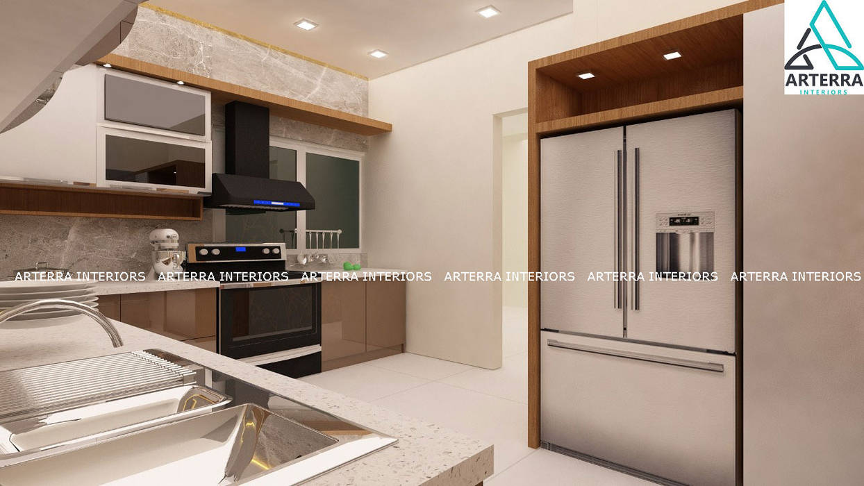 Various Projects in Bangalore, Arterra Interiors Arterra Interiors Country style kitchen Cabinets & shelves