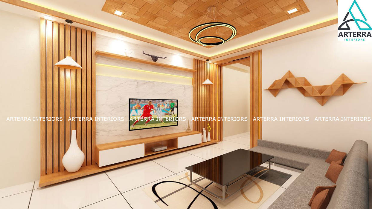 Various Projects in Bangalore, Arterra Interiors Arterra Interiors Living room TV stands & cabinets