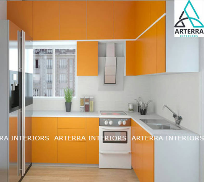 Various Projects in Bangalore, Arterra Interiors Arterra Interiors Kitchen Cabinets & shelves