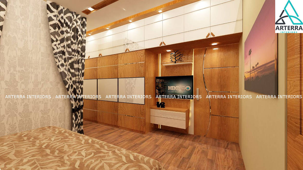 Various Projects in Bangalore, Arterra Interiors Arterra Interiors Country style bedroom Wardrobes & closets