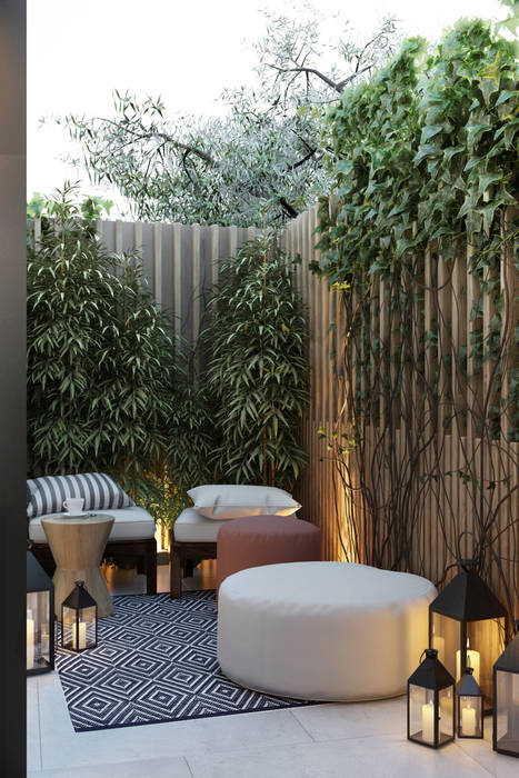 DZINE & CO, Arquitectura e Design de Interiores Moderne balkons, veranda's en terrassen