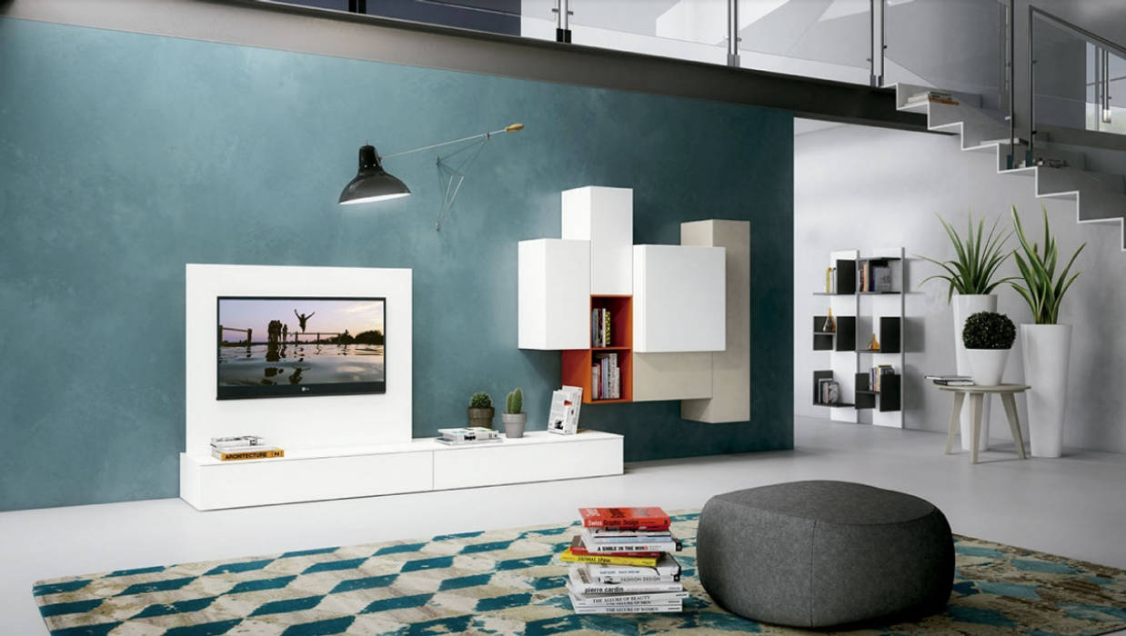 Salas de Estar, BMAA BMAA Livings de estilo moderno Muebles de televisión y dispositivos electrónicos