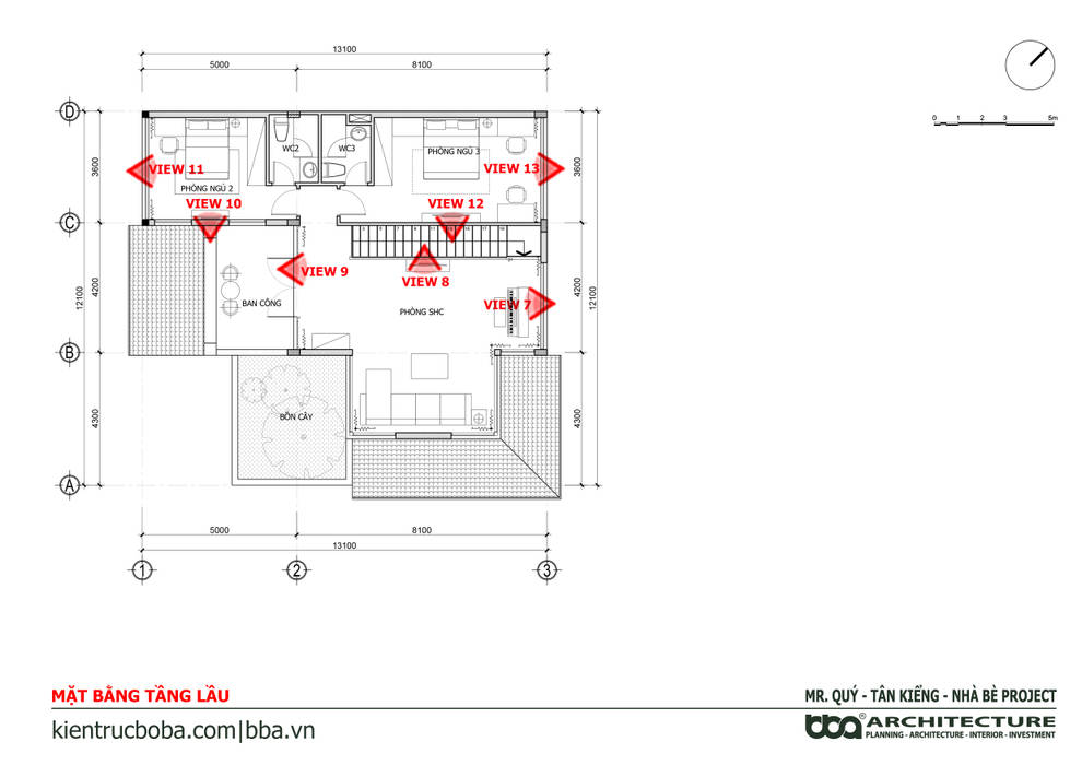 Thiết kế biệt thự 2 tầng 14 x 16 250m2 Mr. Quý | Nhà Bè, Công ty Cổ phần Thiết kế Xây dựng Bộ Ba Công ty Cổ phần Thiết kế Xây dựng Bộ Ba