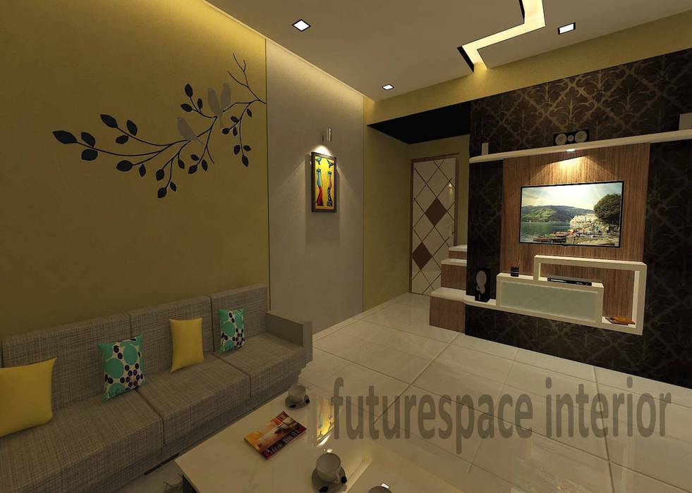 Residence Interiors, Future Space Interior Future Space Interior Eclectic style dining room Interior design,Lighting,Yellow,Couch,Floor,Wall,Living room,Building,Flooring,Art