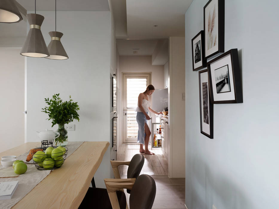 warm, 寓子設計 寓子設計 Scandinavian style dining room