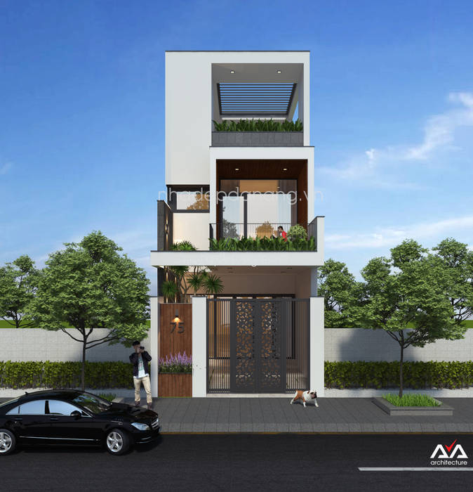 Thiết kế nhà phố đẹp tại Đà Nẵng, AVA Architects AVA Architects Nhà