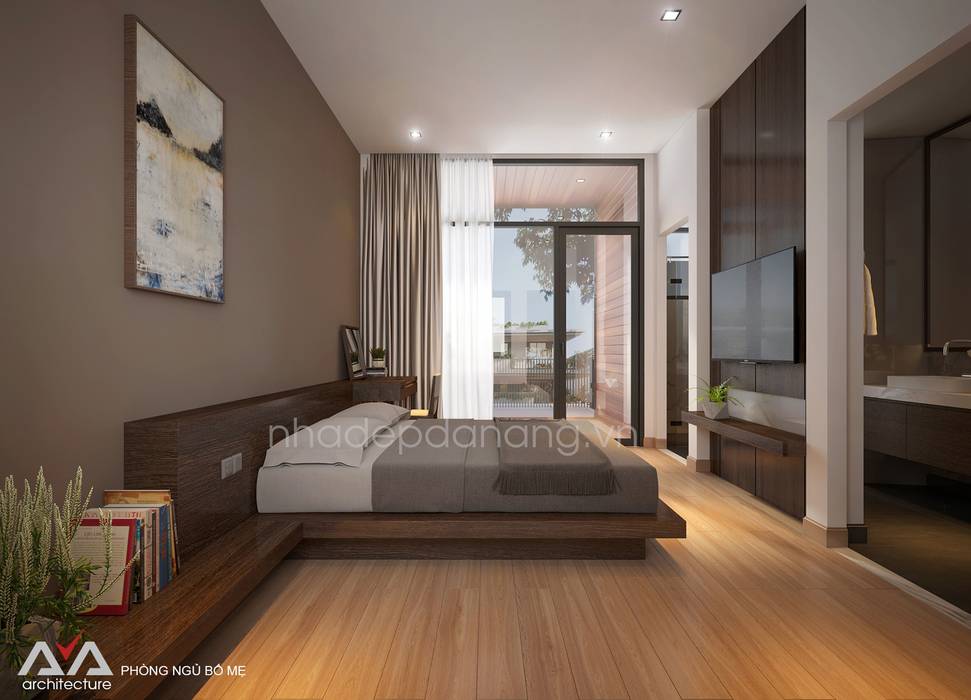 Thiết kế nhà phố đẹp tại Đà Nẵng, AVA Architects AVA Architects Modern style bedroom